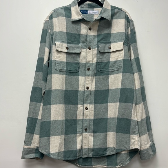 Men's flannel shirt brand OLD NAVY size L regular fit - Picture 1 of 7